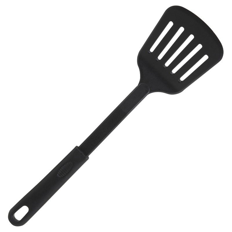 Winco NC-WS 12-4/5 Inch Slotted Turner Nylon Black Heat Resistant