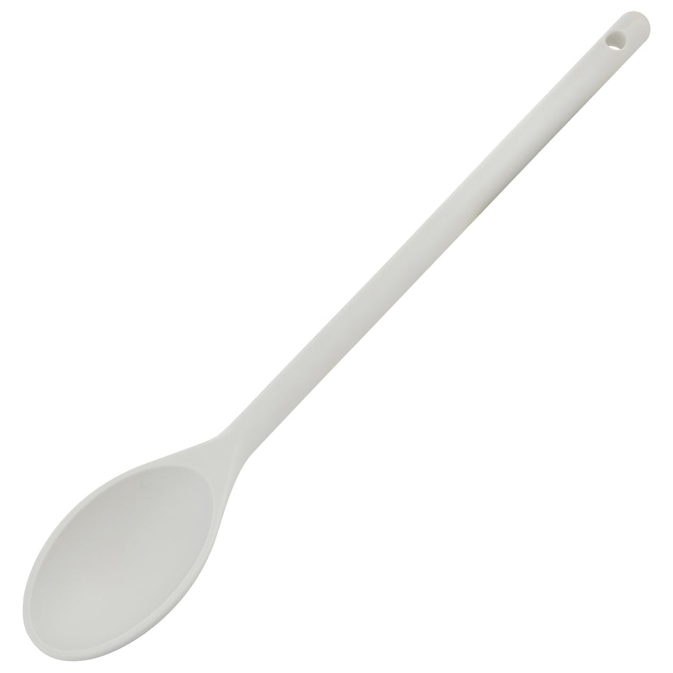 Winco NS-15W 15 Inch One-piece Spoon Heat Resistant Nylon Off-white