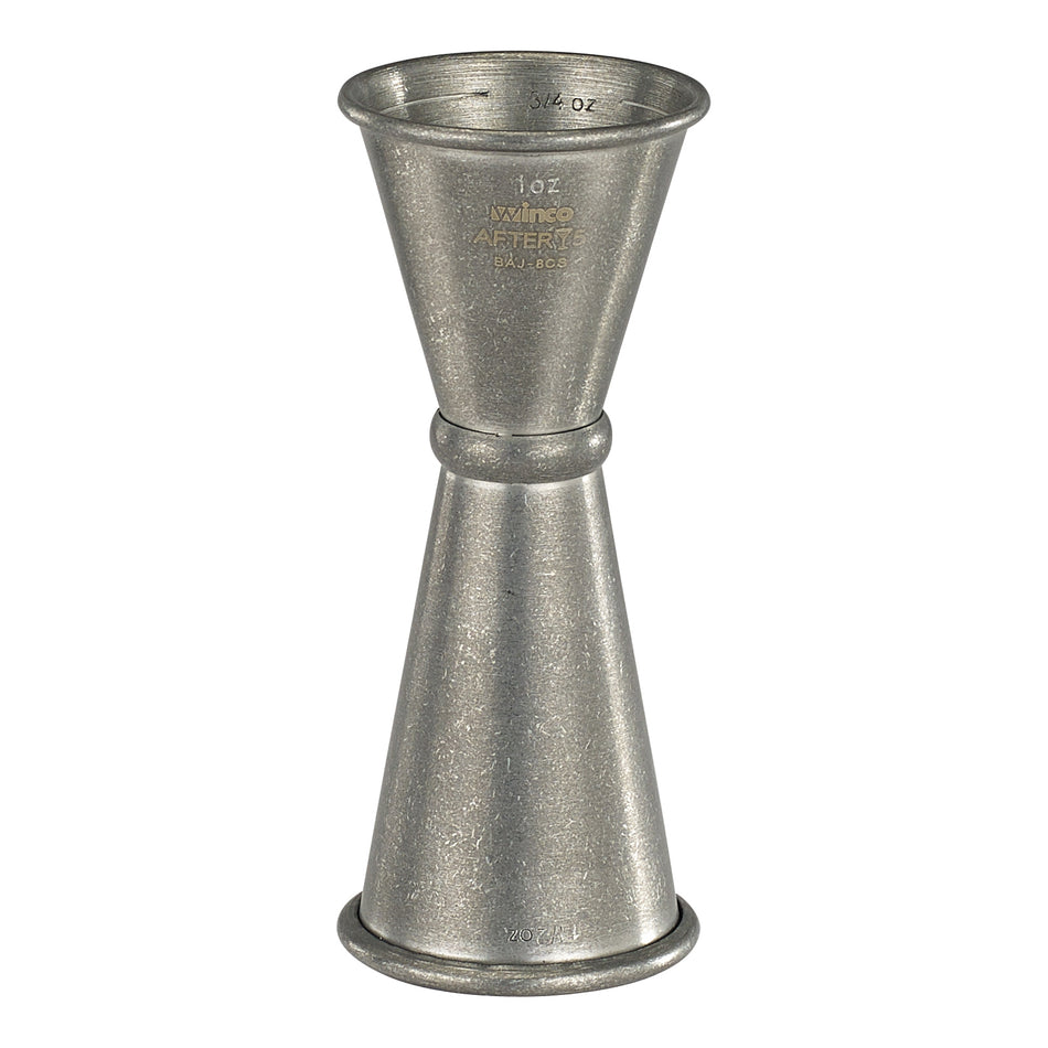 Winco BAJ-8CS 1x1-1/2 Oz Jigger with Inner Marking Lines Stainless Steel Crafted Finish