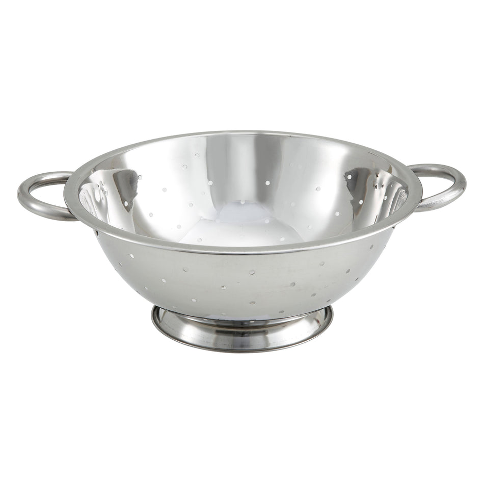 Winco COD-3 3 Quart Colander Round Stainless Steel 10 Inch Diameter