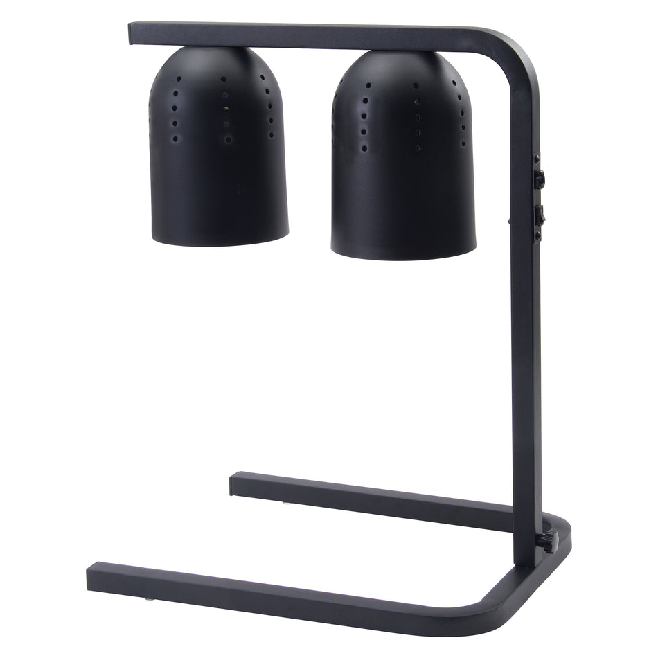 Winco EHL-3C 19 Inch Electric Heat Lamp Free Standing Stainless Steel Black