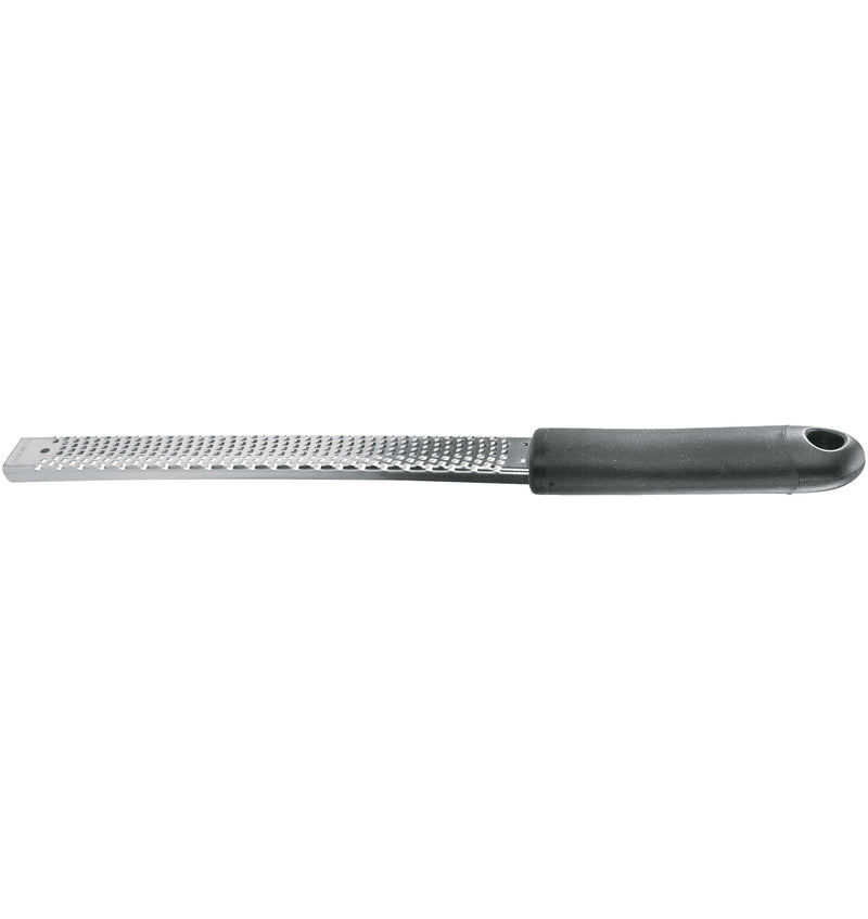 Winco GT-105 13-1/5 Inch Grater Manual Fine Blade with Cover Black Soft Grip Handle Stainless Steel