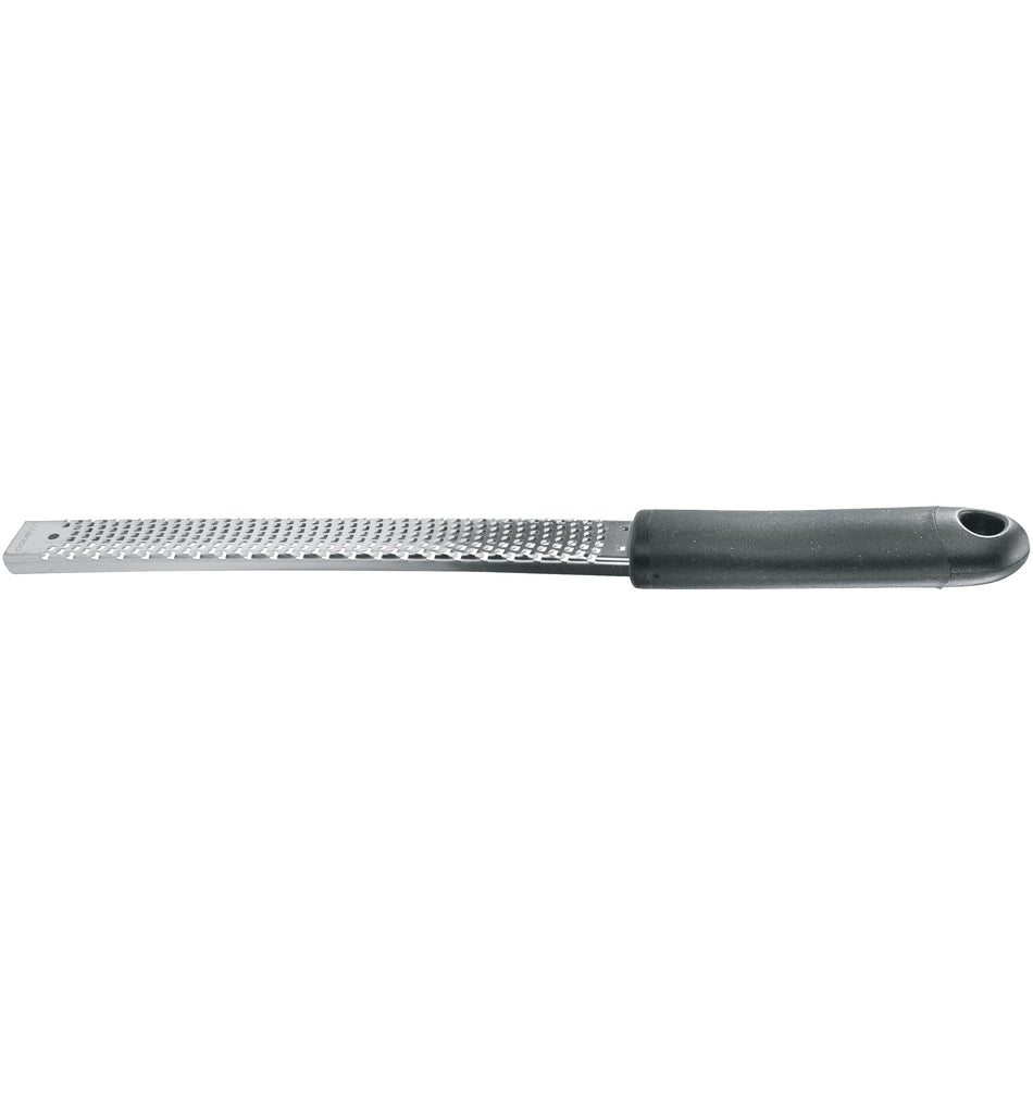 Winco GT-105 13-1/5 Inch Grater Manual Fine Blade with Cover Black Soft Grip Handle Stainless Steel