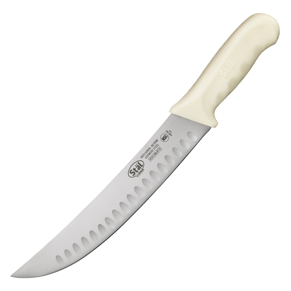 Winco KWP-93 9-1/2 Inch Blade Polypropylene Handle Cimeter Knife High Carbon Steel