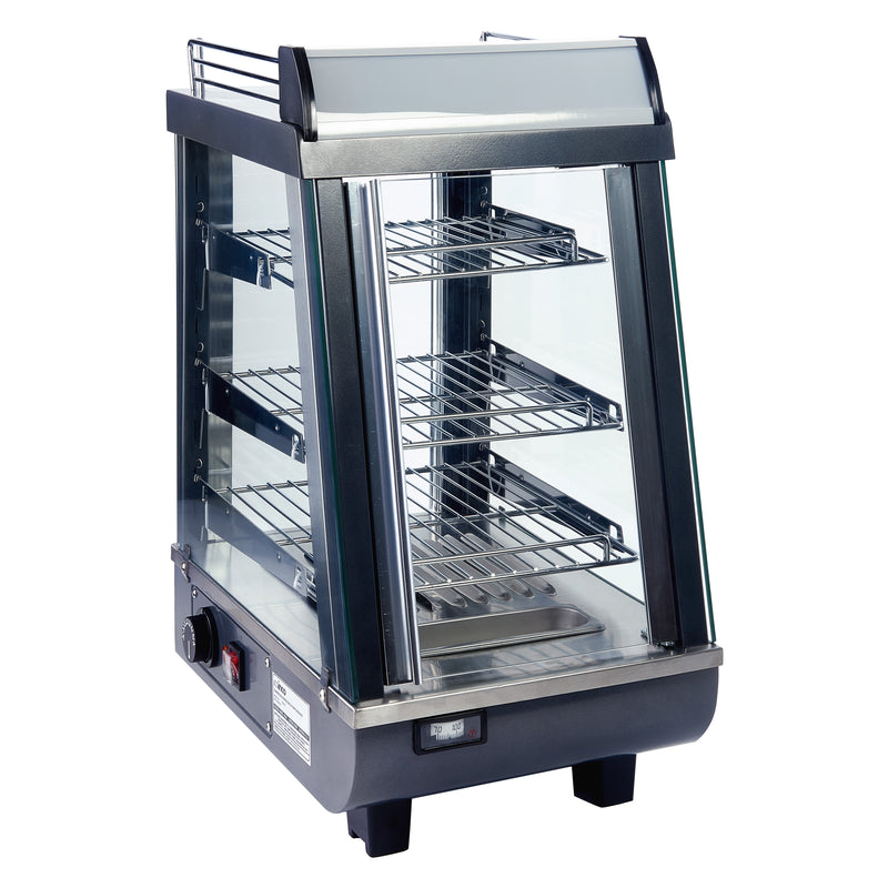 Winco HDM-13 13-1/2 Inch Heated Display Merchandiser Countertop with Shelves