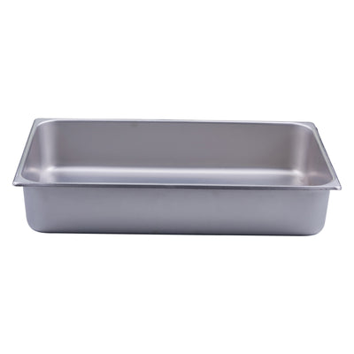 Winco 108A-WP 8 Quart Water Pan Stainless Steel for Rectangle Chafer