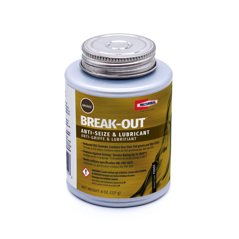 RectorSeal 73551, Break-Out Hi-Temp Anti-Seize, Lubricant, 8 oz (236 ml)