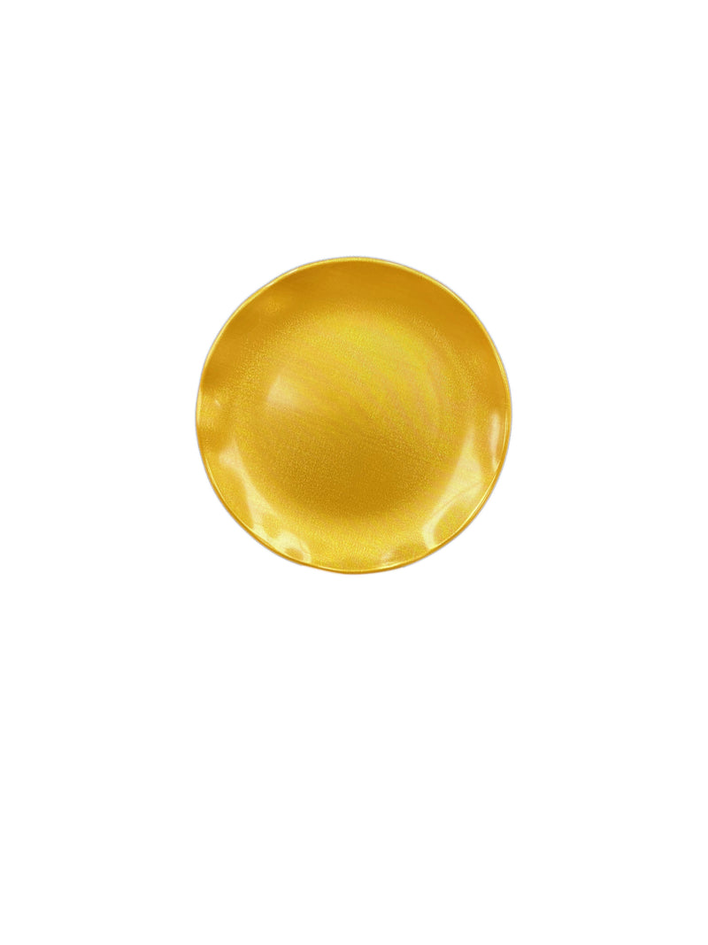 Thunder Group RF1006G 8-1/8 Inch Salad Plate Scalloped Edge Gold Melamine