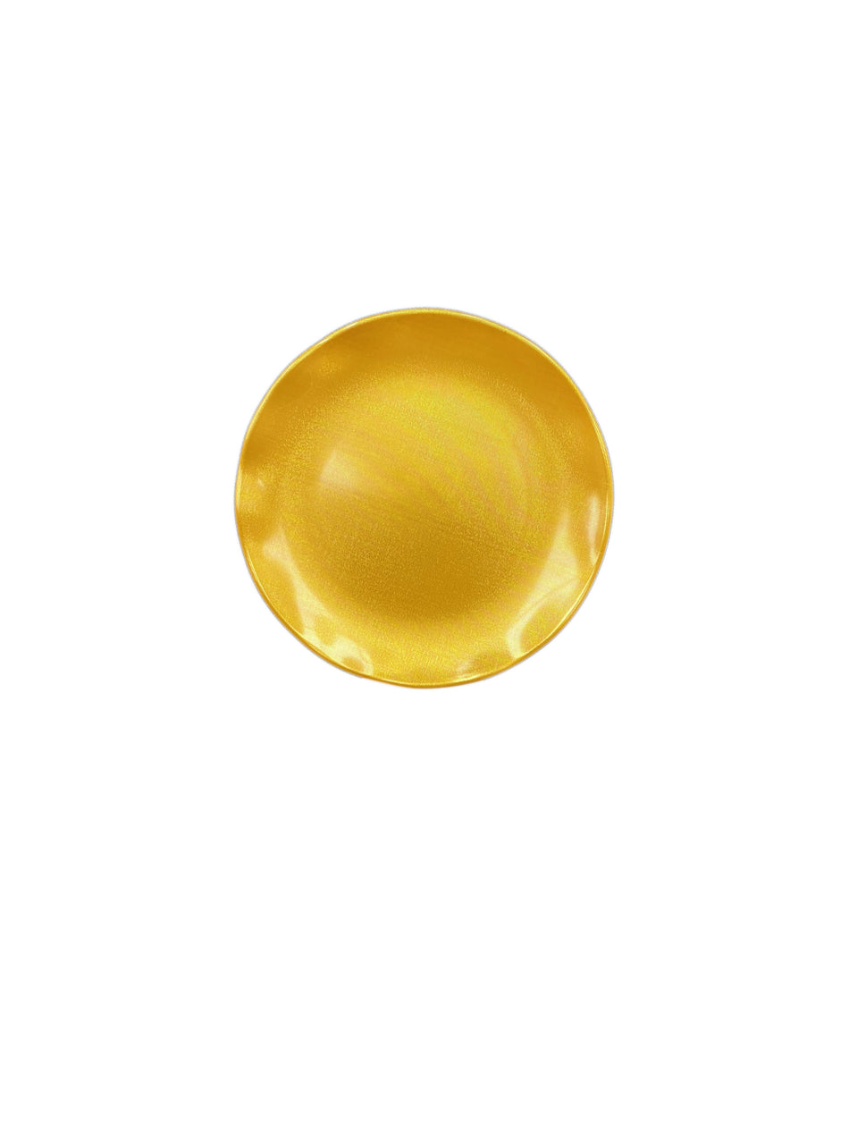 8-1/8" Diameter, Round Salad Plate, Gold Pearl, Melamine, BPA Free, Dishwasher Safe, Break-Resistant, Shatter-Resistant, No Microwave, No Oven, NSF