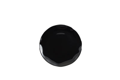 Thunder Group RF1010BW 10-1/2 Inch Scalloped Edge Plastic Plate Two Tone Melamine