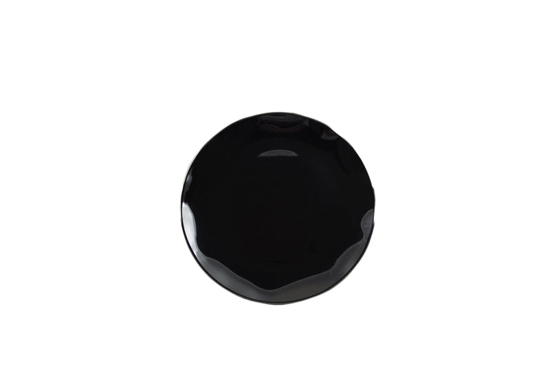 Thunder Group RF1010BW 10-1/2 Inch Scalloped Edge Plastic Plate Two Tone Melamine