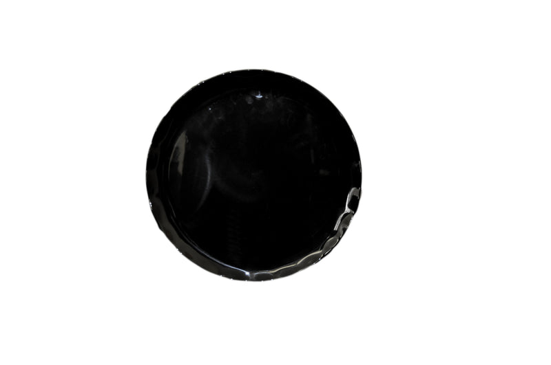 Thunder Group RF1016B 16 Inch Round Plate Scallop Edge Melamine Black