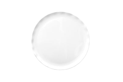 Thunder Group RF1016W 16 Inch Diameter Round Plate Scallop Edge Melamine White