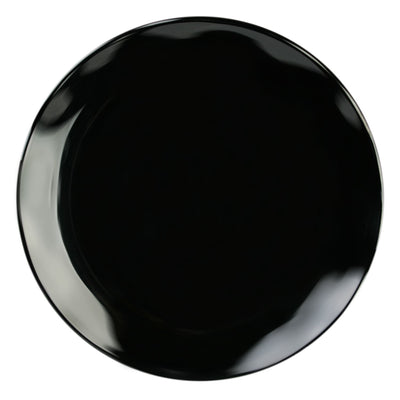 Thunder Group RF1018B 18 Inch Diameter Scalloped Edge Plate Black Melamine