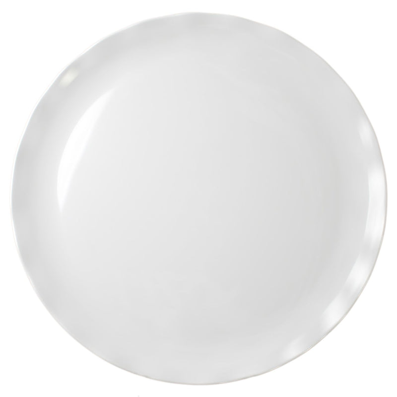 Thunder Group 18" Scalloped Round Melamine Plate - White