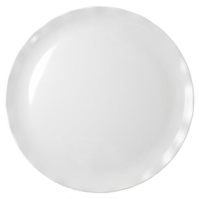Thunder Group 18" Scalloped Round Melamine Plate - White