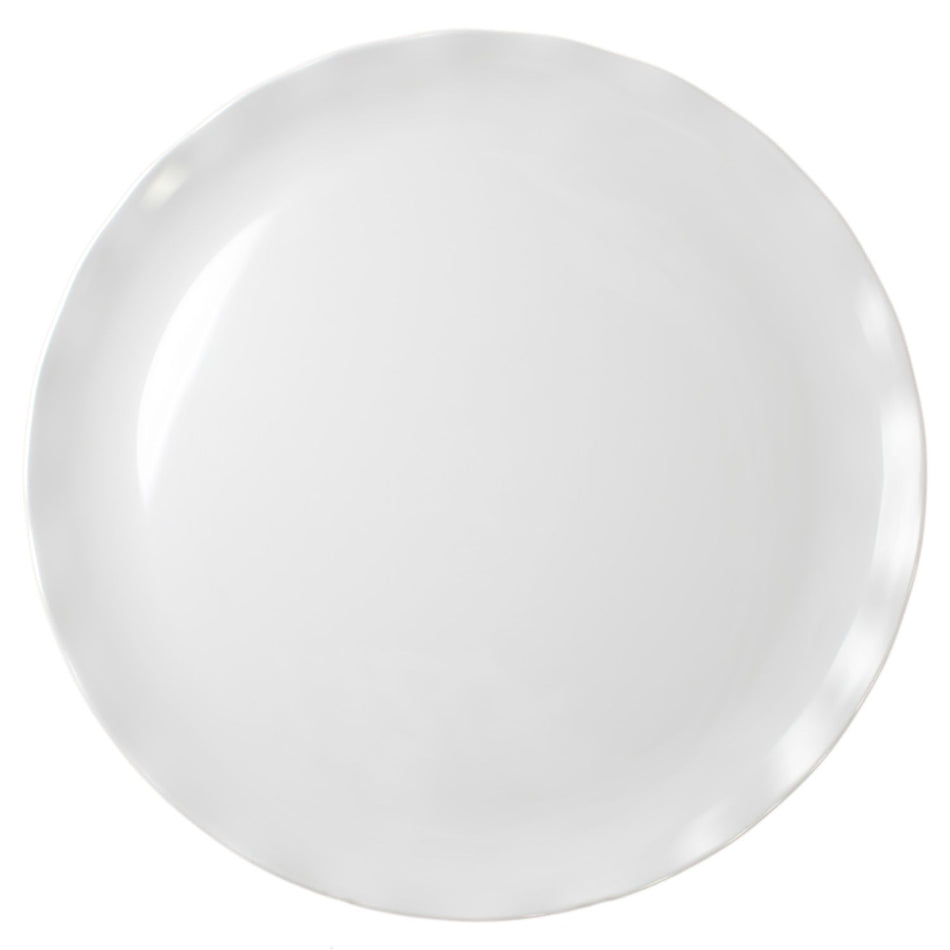 20" Diameter, Round Plate, White Color, Melamine, BPA Free, Dishwasher Safe, Break-Resistant, Shatter-Resistant, No Microwave, No Oven, NSF