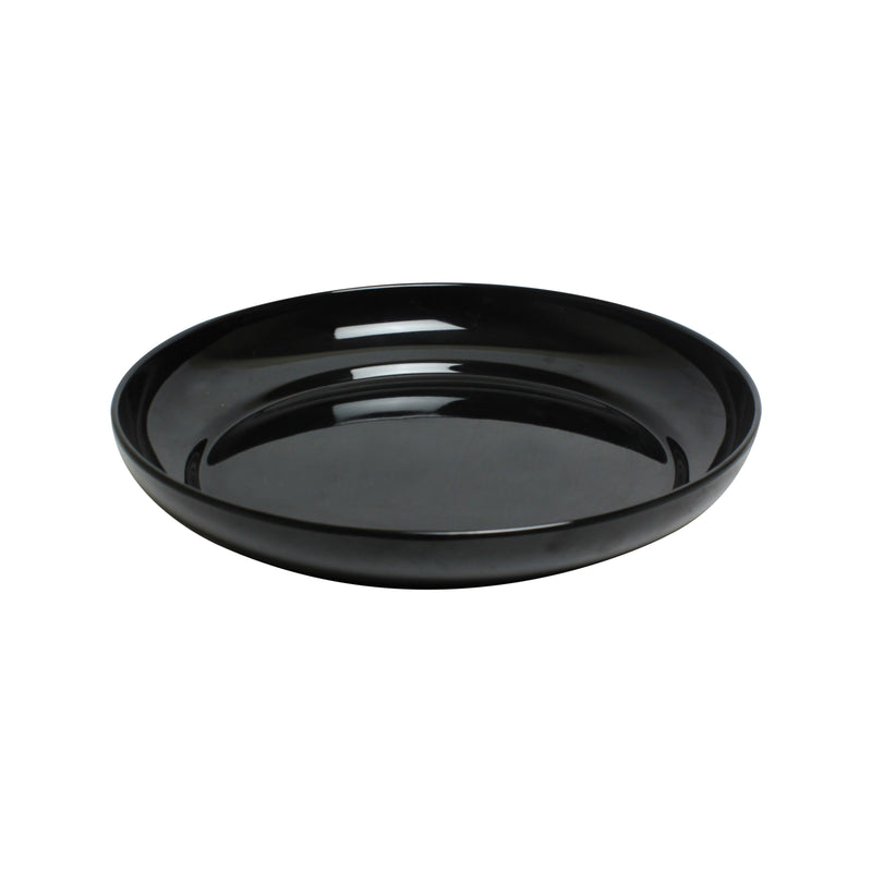 Thunder Group RF1112B 73 Oz Salad Platter Break Resistant Melamine Black 12 Inch