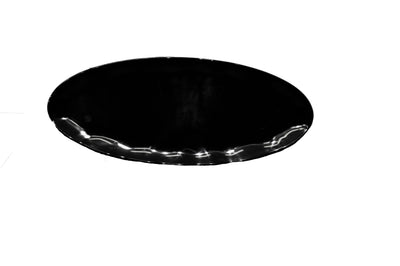 Thunder Group RF2024B 24 Inch Oval Platter Scallop Edge Black Melamine