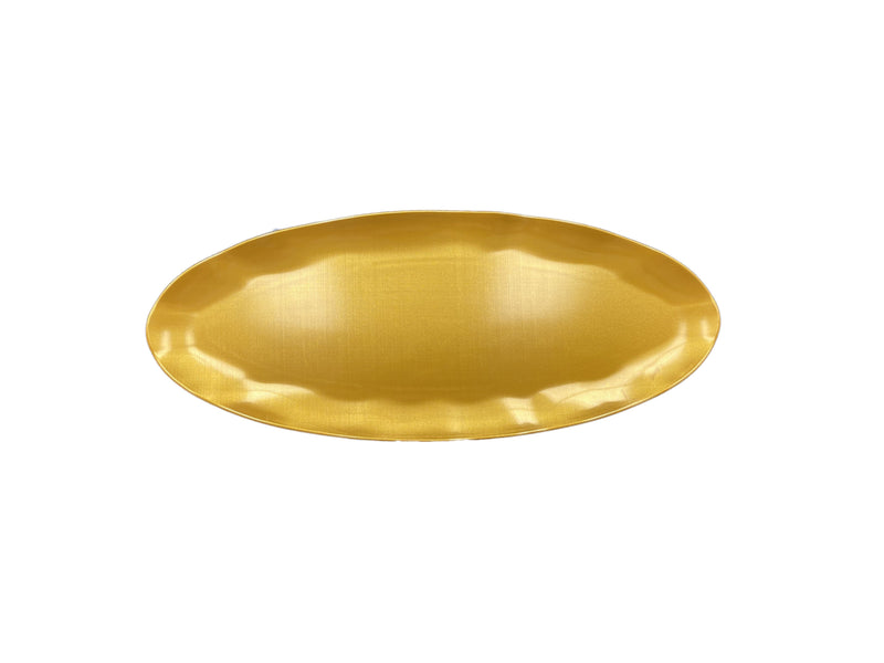 Thunder Group RF2024G 24 Inch Platter Gold Pearl Melamine Oval Break Resistant