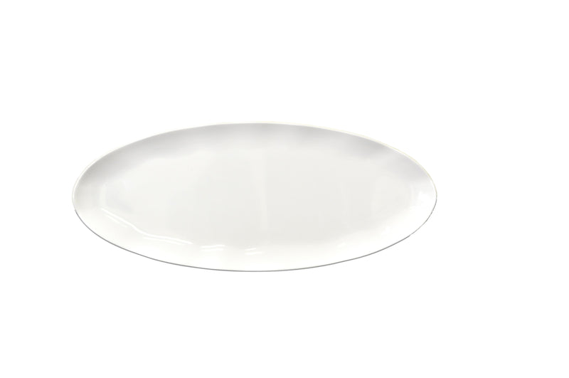 Thunder Group RF2024W 24Inch Platter White Melamine Break Resistant Scallop Edge