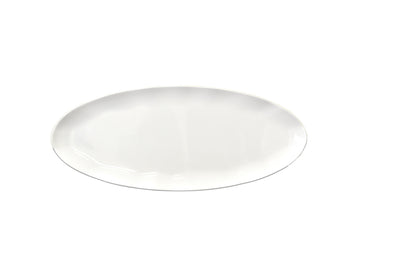 Thunder Group RF2024W 24Inch Platter White Melamine Break Resistant Scallop Edge