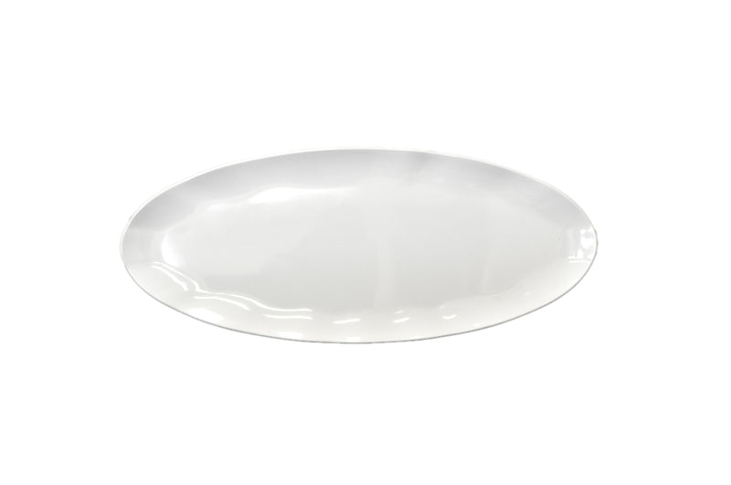 Thunder Group RF2030W 30 Inch Oval Scallop Edge Platter Melamine White