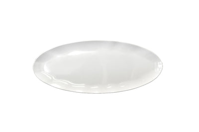 Thunder Group RF2030W 30 Inch Oval Scallop Edge Platter Melamine White