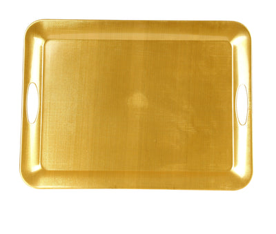 Thunder Group RF2920G 19-1/2 Inch Tray Built-in Handles Break-resistant Melamine Gold Pearl