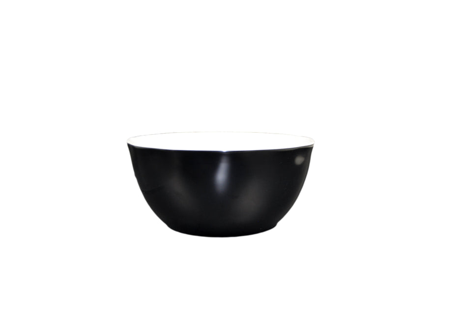 36 oz, 6-1/2" Diameter, All Purpose Bowl, Two Tone-Black Pearl & White, Melamine, BPA Free, Dishwasher Safe, Break-Resistant, Shatter-Resistant, No Microwave, No Oven, NSF