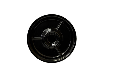 Thunder Group RF6016BW 14-1/2 Inch Diameter Appetizer Platter 4 Compartment Melamine Two Tone Black Pearl