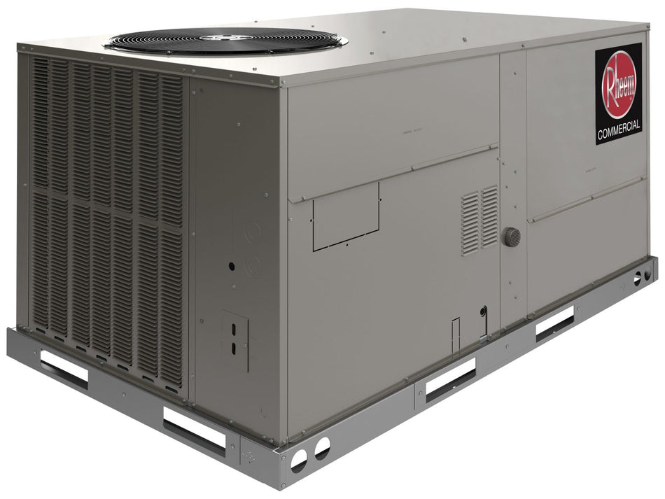 Rheem RGECZR036ACT072AAAA0 3 Ton 11.2 EER Packaged Gas/Electric Unit, 208-230V/3-Phase/60Hz, 75,000 BTU Heat, R-410A
