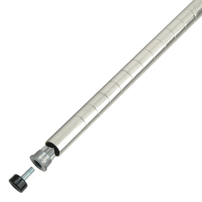 Winco VC-8P Chrome Plated Shelf Post NSF 8 Inch Stationary Post