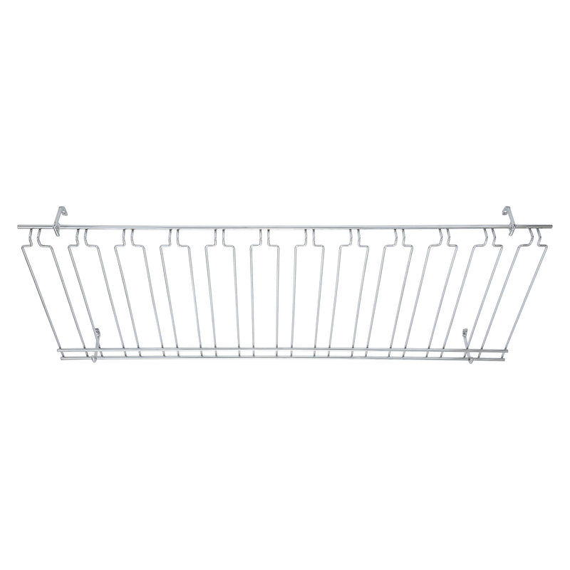 Winco GHC-1848 48 Inch Overhead Glass Rack Chrome Plated with 11 Channels