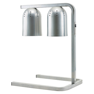 Winco EHL-2C 19-3/4 Inch Electric Heat Lamp Stainless Steel with 2 Bulbs