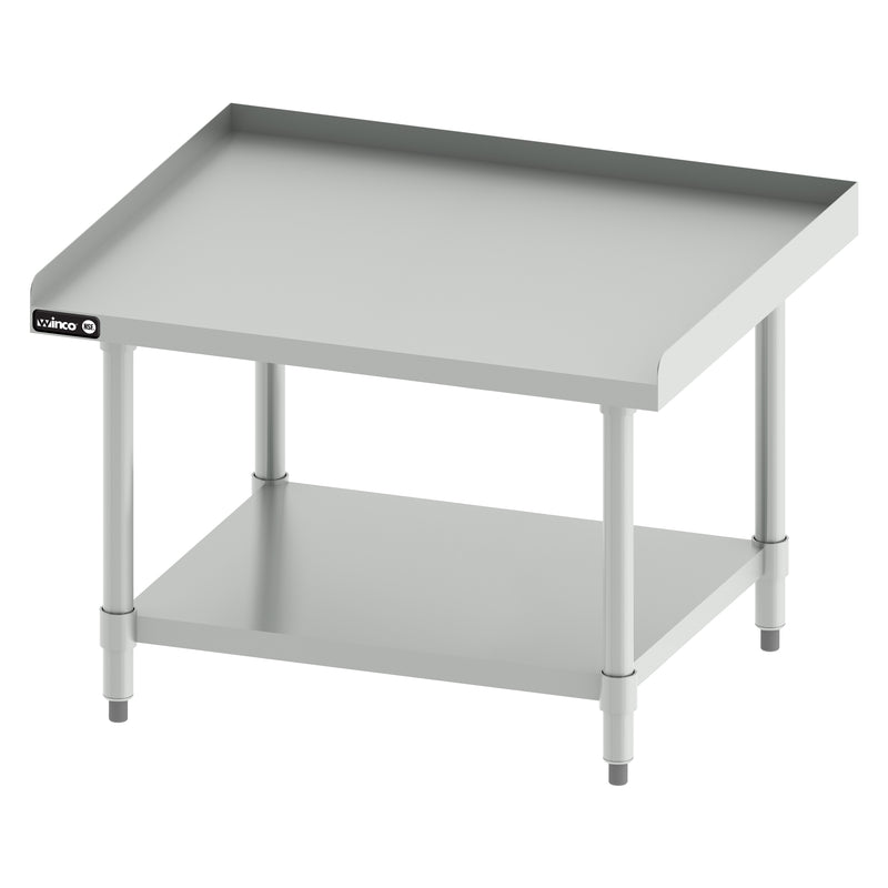 Winco ES-3630 36 Inch Stainless Steel Equipment Stand with Galvanized Legs