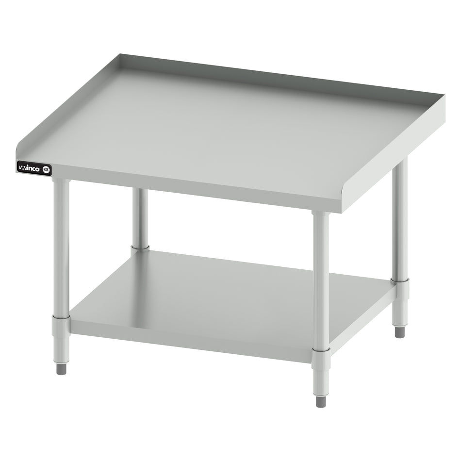 Winco ES-3630 36 Inch Stainless Steel Equipment Stand with Galvanized Legs
