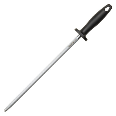 Winco K-14S 14 Inch Round Sharpening Steel Stainless Steel with Handle