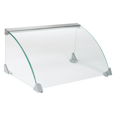 Winco EHDG-5SG 19 Inch Hot Dog Grill Sneeze Guard Glass Clear with Lift-off