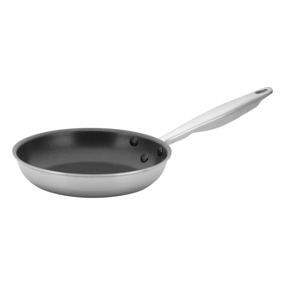 Winco TGFP-7NS 7 Inch Fry Pan Tri-Ply Induction Ready Riveted Handle Non-Stick