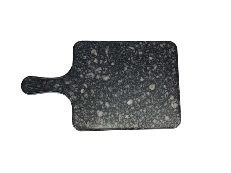 Thunder Group SB608N 8-1/2 Inch Melamine Square Serving Board with Handle Onyx