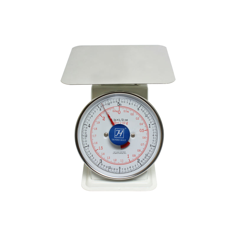 Thunder Group 5 lb Portion Scale - Stainless Steel Zero-Adjust Counter Scale