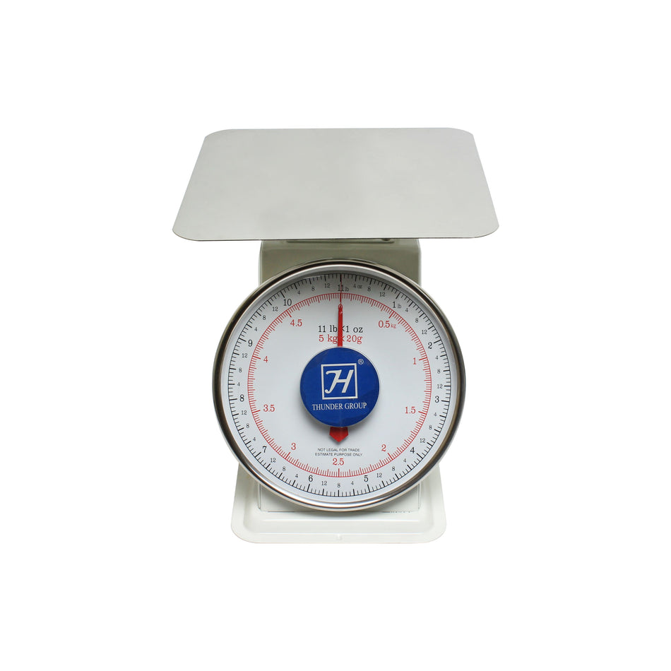 11 LB., Flat Platform Scale, Zero-adjust dial for consistent readings, Coated Iron