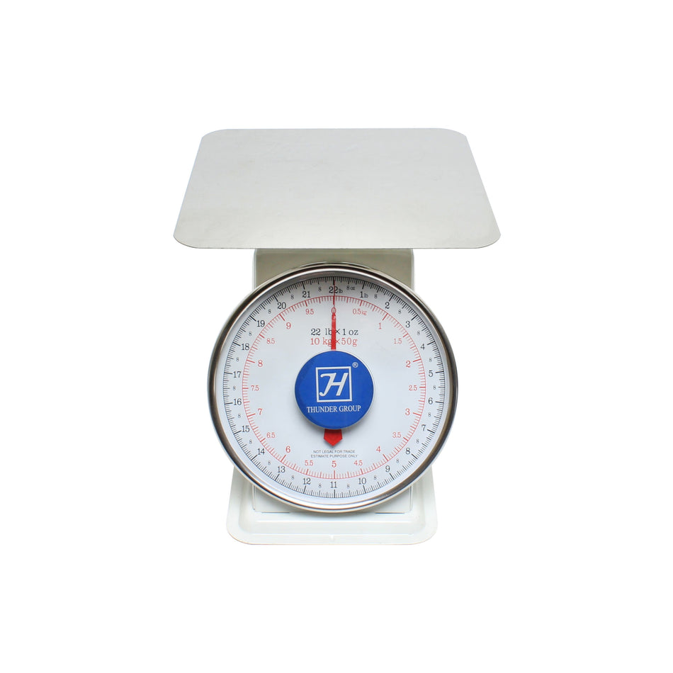 22 LB., Flat Platform Scale, Zero-adjust dial for consistent readings, Coated Iron