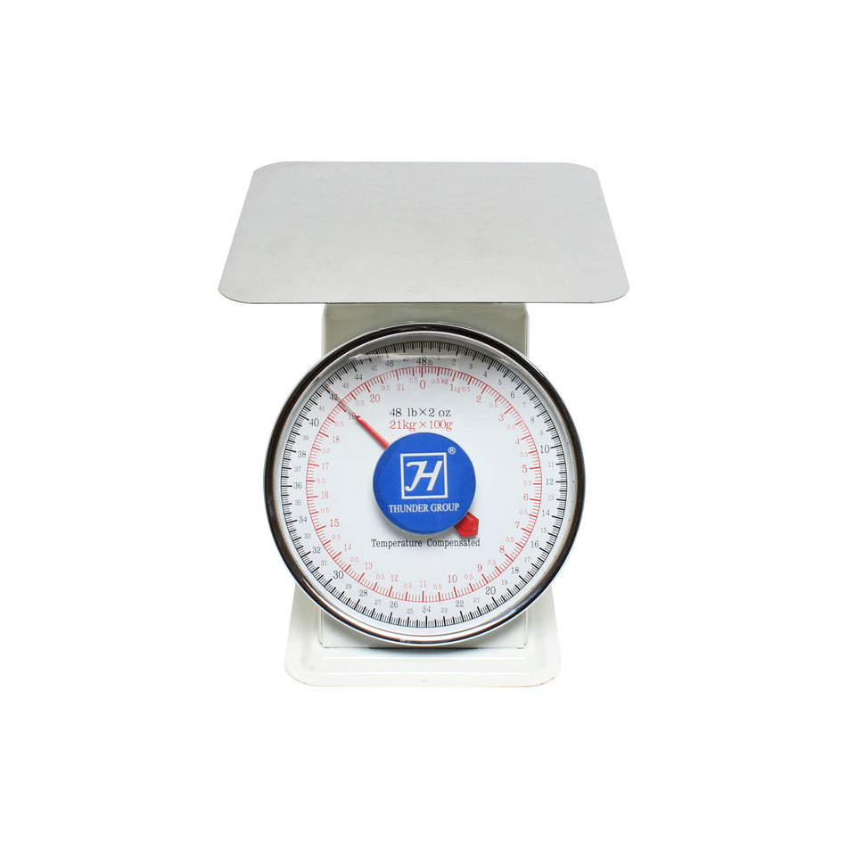 48 LB., Flat Platform Scale, Zero-adjust dial for consistent readings, Coated Iron