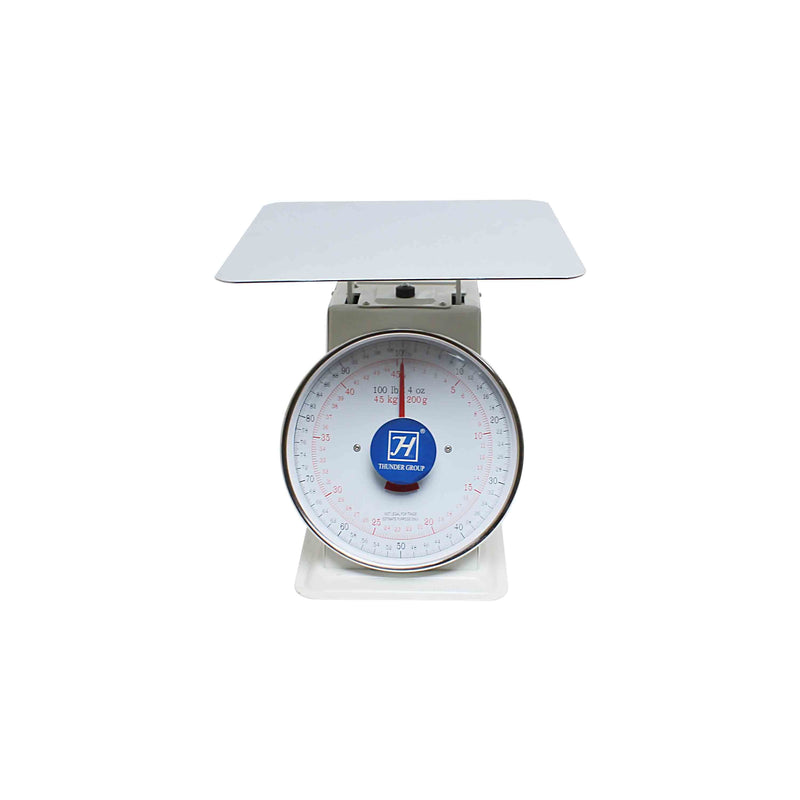 Thunder Group SCSL007 100 Lb Scale Portion Top Loading Dial Stainless Steel Enamel Finish