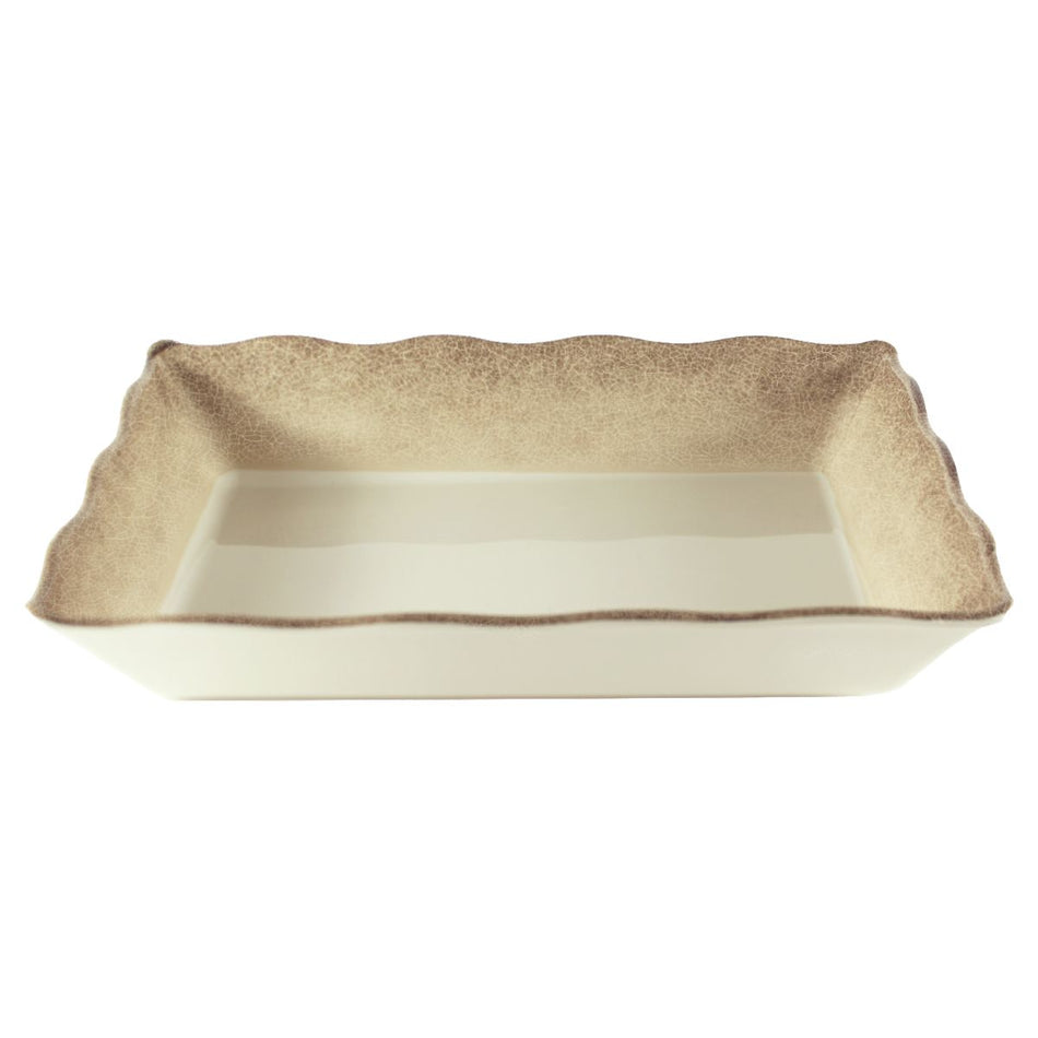 96 oz/3 qt, 13-3/4"x 9-1/2" x 2-3/8", Tray, Jazz Serving & Displayware, Melamine, BPA Free, Dishwasher Safe, Break-Resistant, Shatter-Resistant, No Microwave, No Oven, NSF