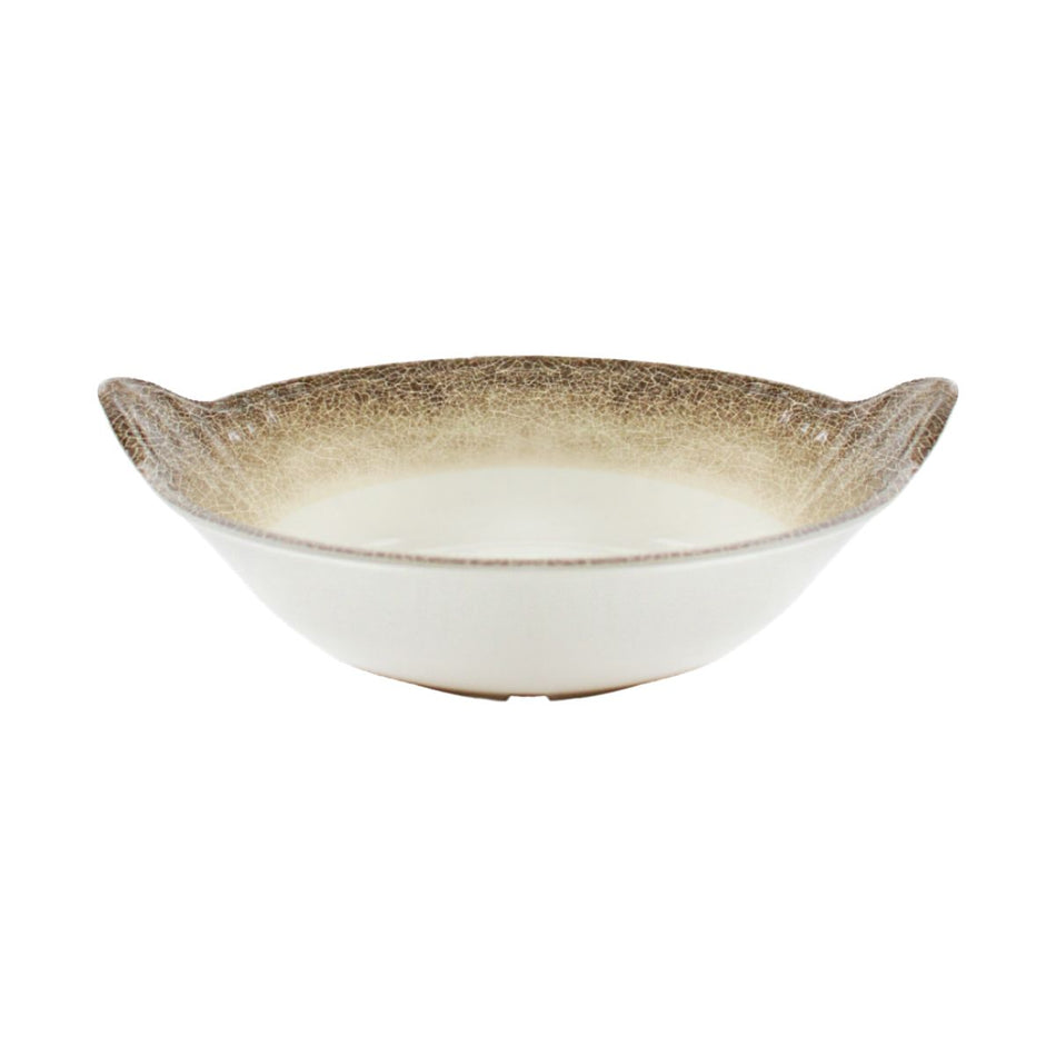 3 qt/96 oz, 12-1/4" Diameter x 3-1/4" Deep, Bowl with 1-1/4" handles, Jazz Dinnerware, Melamine, BPA Free, Dishwasher Safe, Break-Resistant, Shatter-Resistant, No Microwave, No Oven, NSF