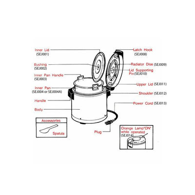 Thunder Group SEJ008 Latch Hook for Rice Warmer Models SEJ18000 SEJ20000