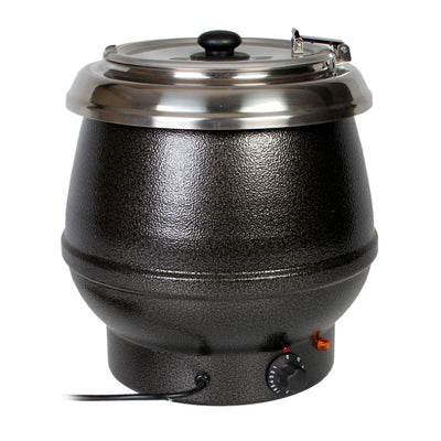 Thunder Group SEJ30000TW 10 Quart Soup Warmer Hinged Lid Electric Aluminum Black